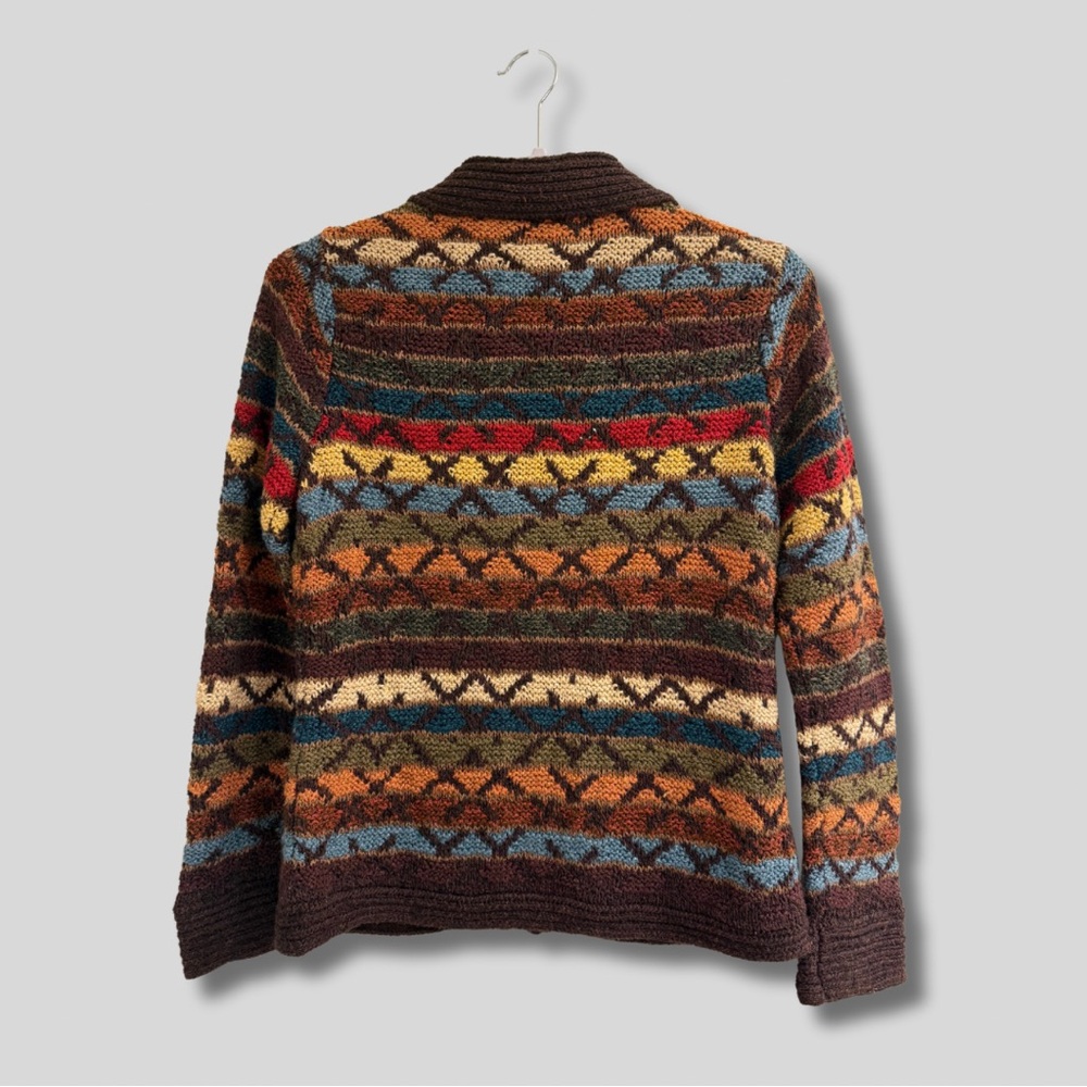 David Brooks Colorful Hand Knitted Cardigan - Picture 2 of 8